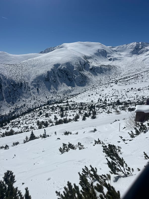 Mountain landscape photographed under clear skies April 6