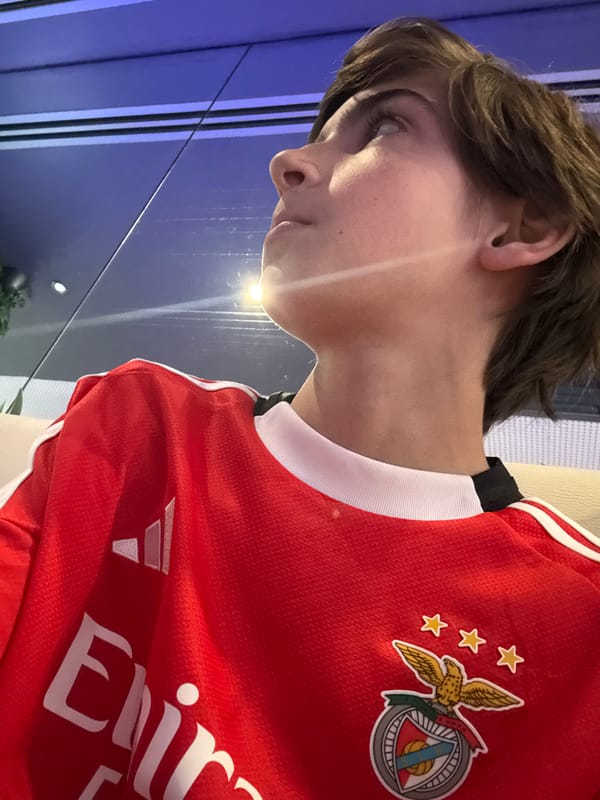 Young Benfica fan spotted in team jersey in Loures