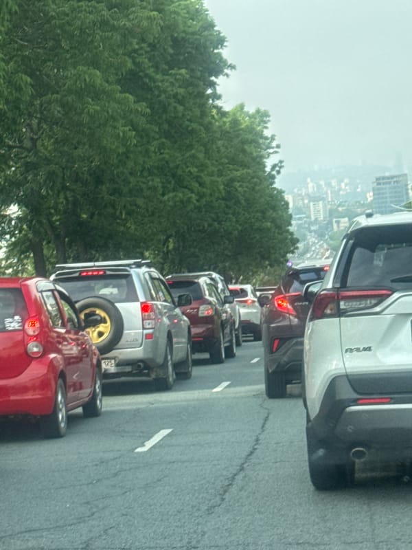 Urban traffic jams documented during evening rush hour delays