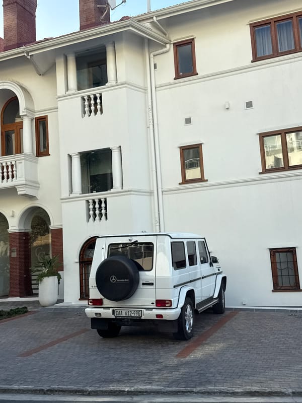 Vehicles spotted parked in Cape Town's Bantry Bay district