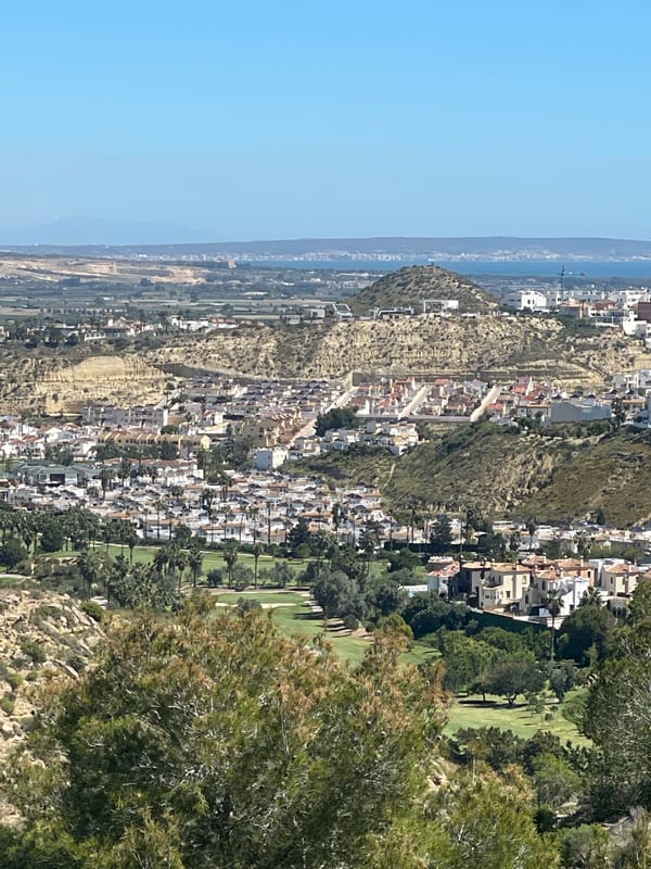 Observer captures elevated views of Rojales, Spain cityscape