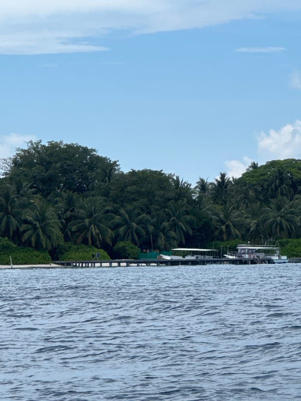 Boat passenger documents Rasdhoo island approach in Maldives
