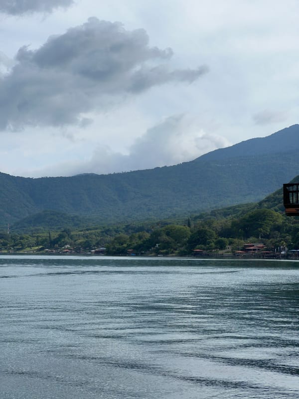 Evening lake views captured in El Salvador mountains