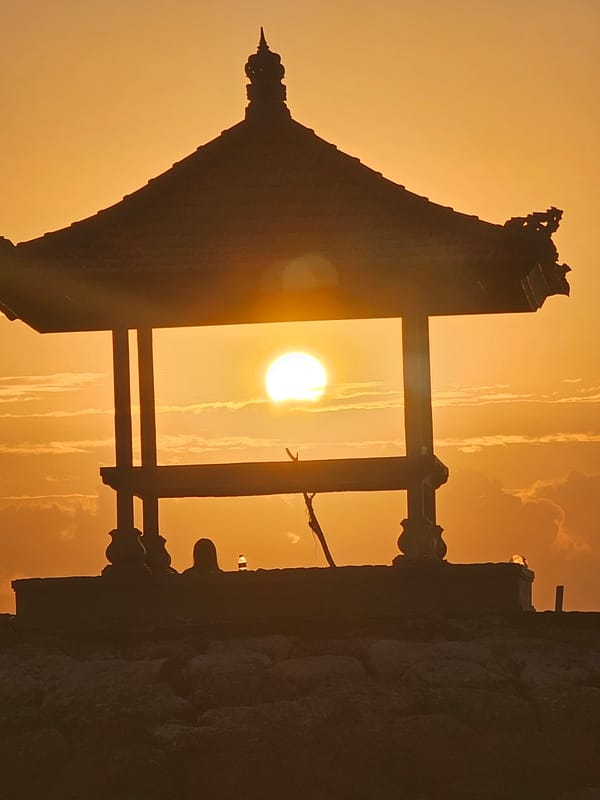 Evening life unfolds across Denpasar beaches and streets