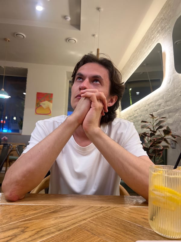 Casual moment at a Krasnoyarsk restaurant table