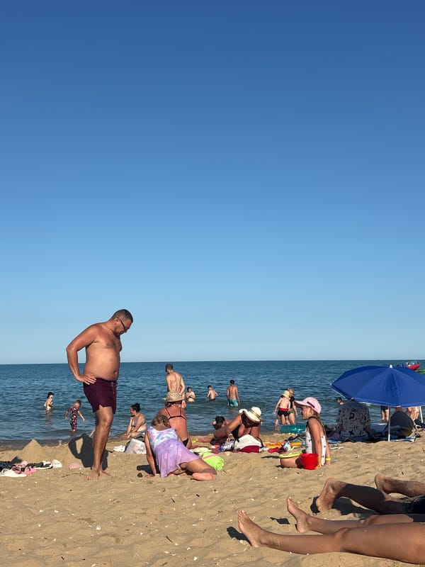 Lazy afternoon on the Black Sea beach in Varna