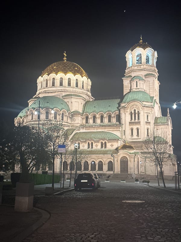 Tourist captures Sofia landmarks and street scenes in brief walkabout
