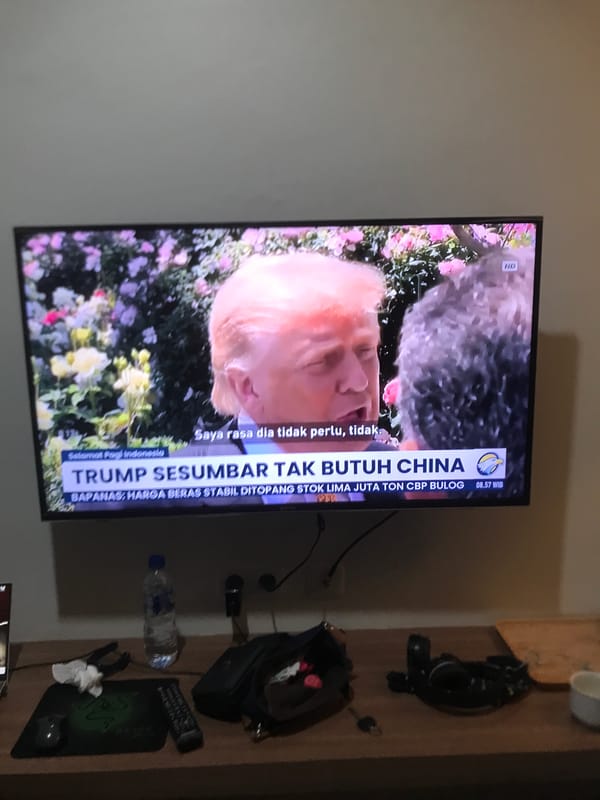 Trump-China news report viewed in Banda Aceh household