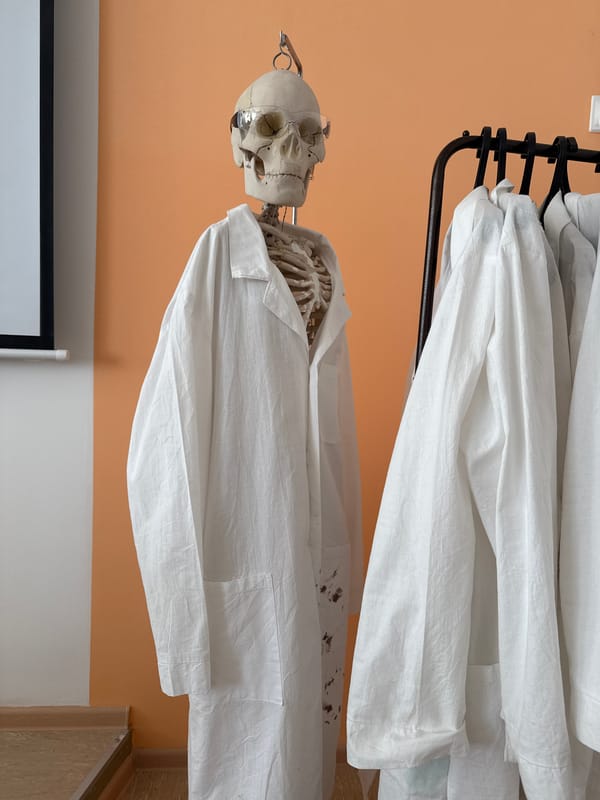 Skeleton in lab coat spotted in Chaikovsky room