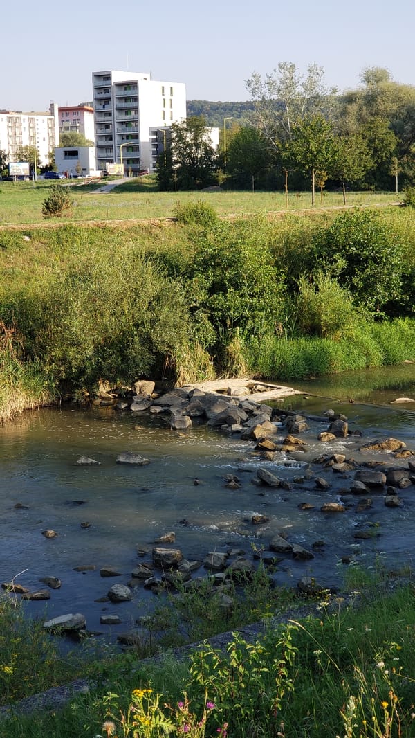 Riverside walk along Prešov's Sekčov and Torysa rivers