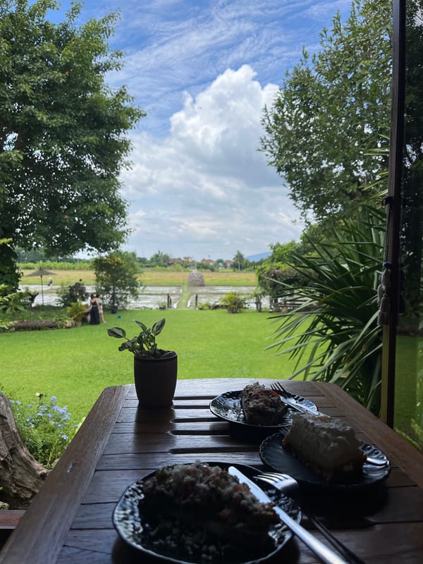 Relaxed morning at a rural cafe-resort in Ban Pa Tio