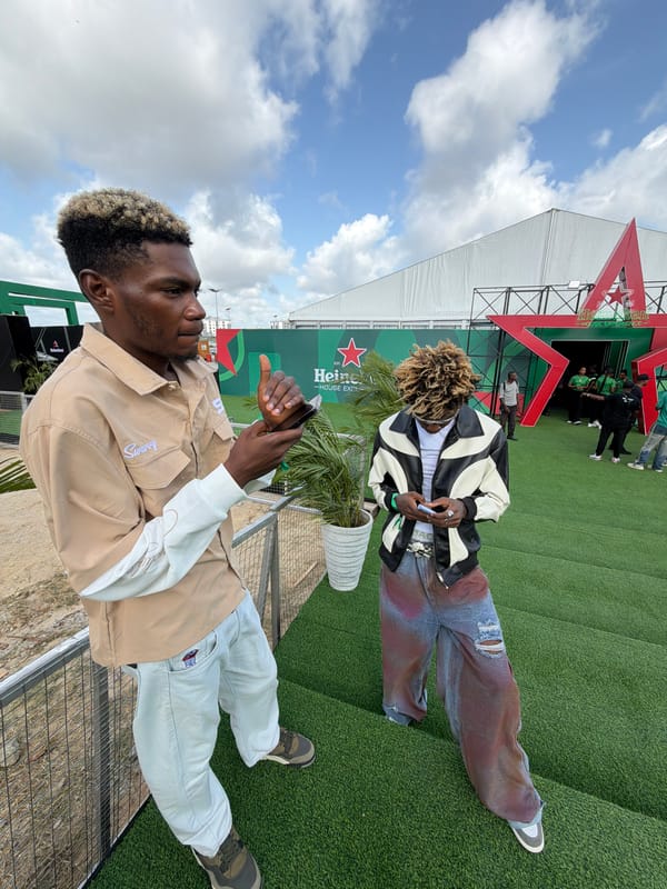 Two young men spotted at outdoor event in Lagos