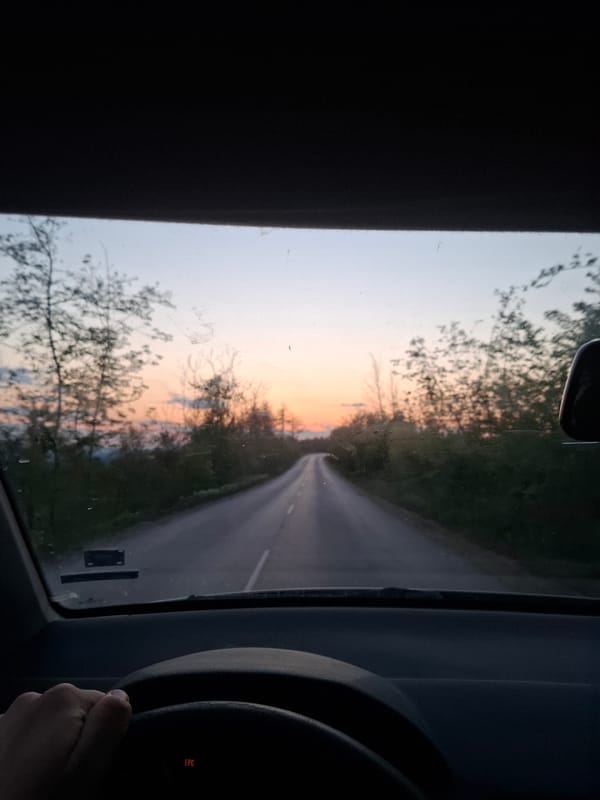 Vehicle windshield view captured in Sheremetia, Bulgaria