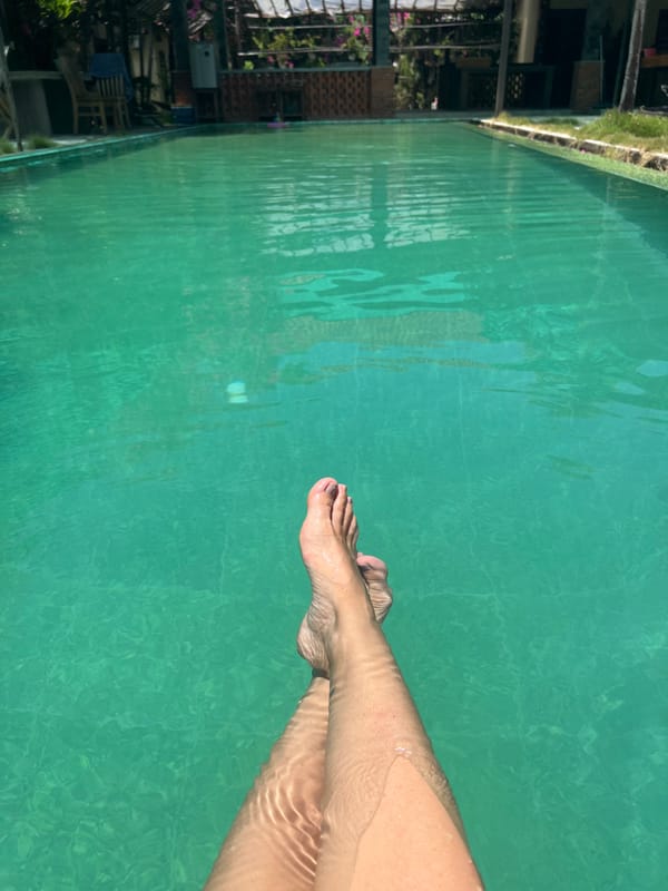 Lazy morning by the pool at a Hoi An resort