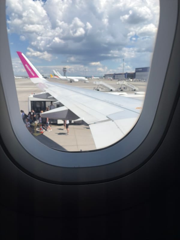 On board a Wizz Air flight departing Sofia