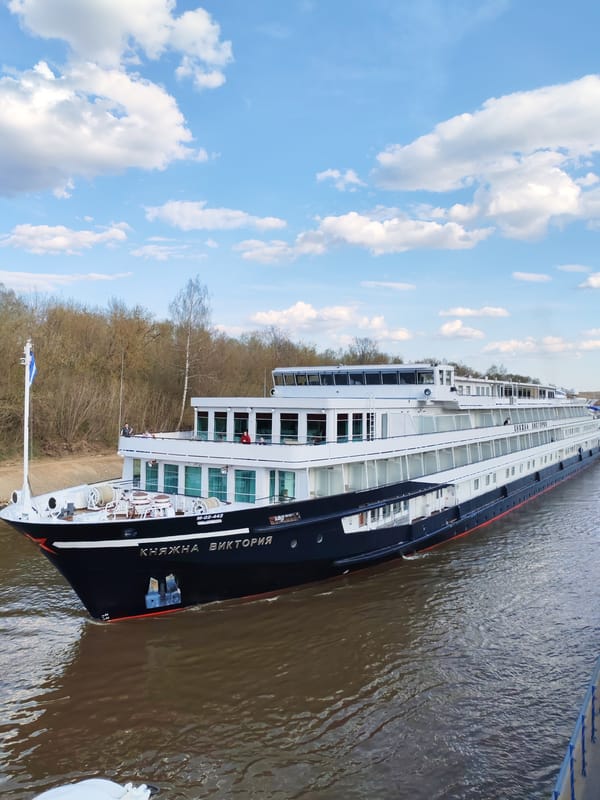 River cruise ships navigate Russian waterways near Moscow region
