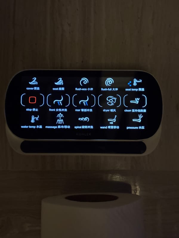 Late-night bathroom documentation in Kuala Lumpur shows modern facilities