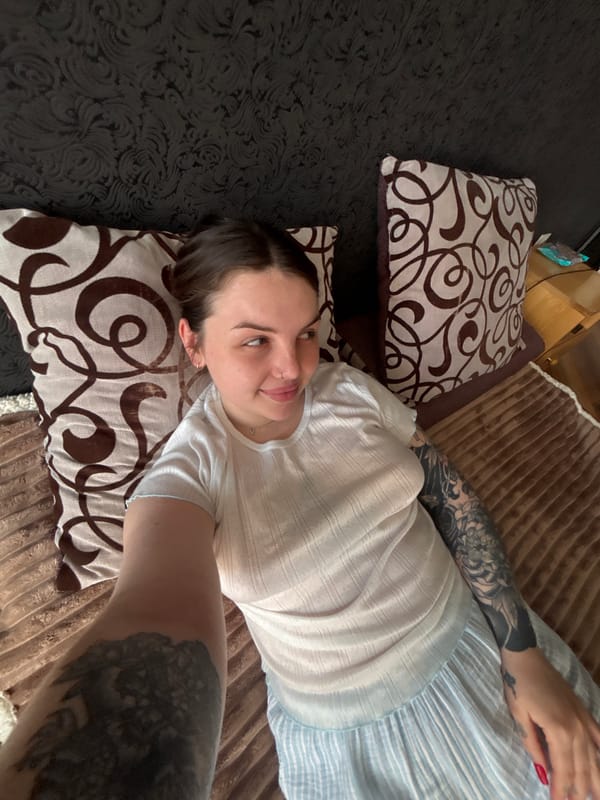 Woman photographed on concrete surface in Chornomorskoe, Ukraine