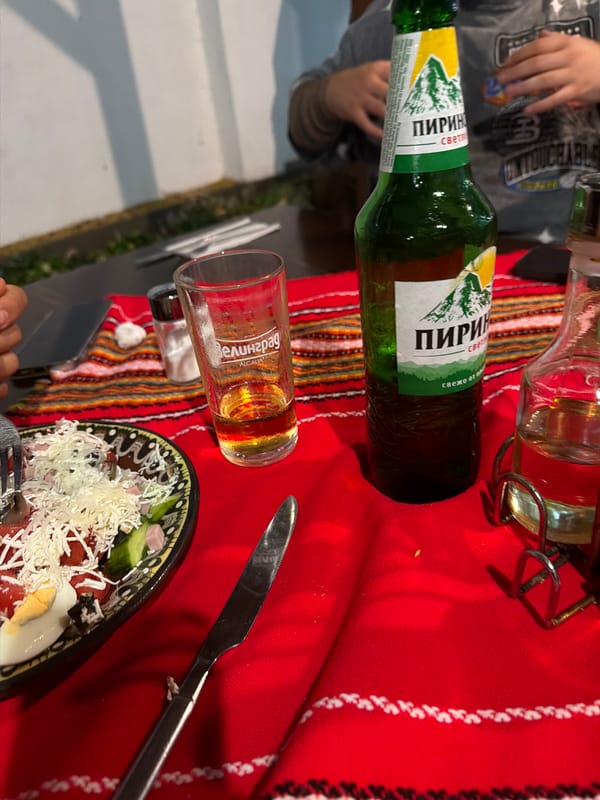 Lunch at a traditional Bulgarian restaurant in Gabrovo
