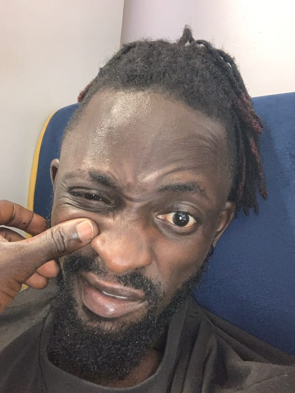 Man with dreadlocks photographed in close-up portraits in Lekki
