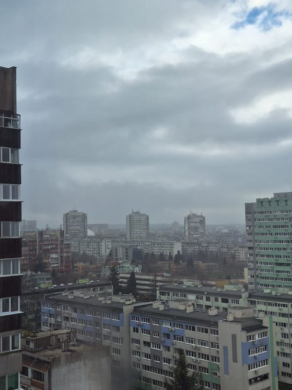 Overcast cityscape views captured in Burgas, Bulgaria