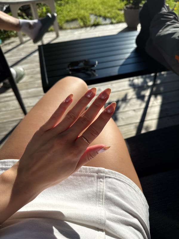 Lazy summer afternoon on a sunny deck in Harstad