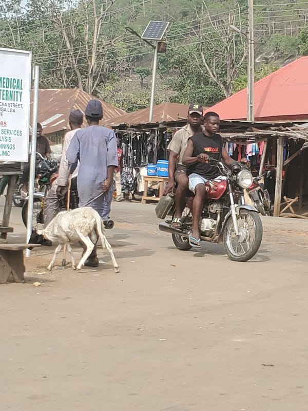 Morning street life documented in Mararaba, Nigeria market area