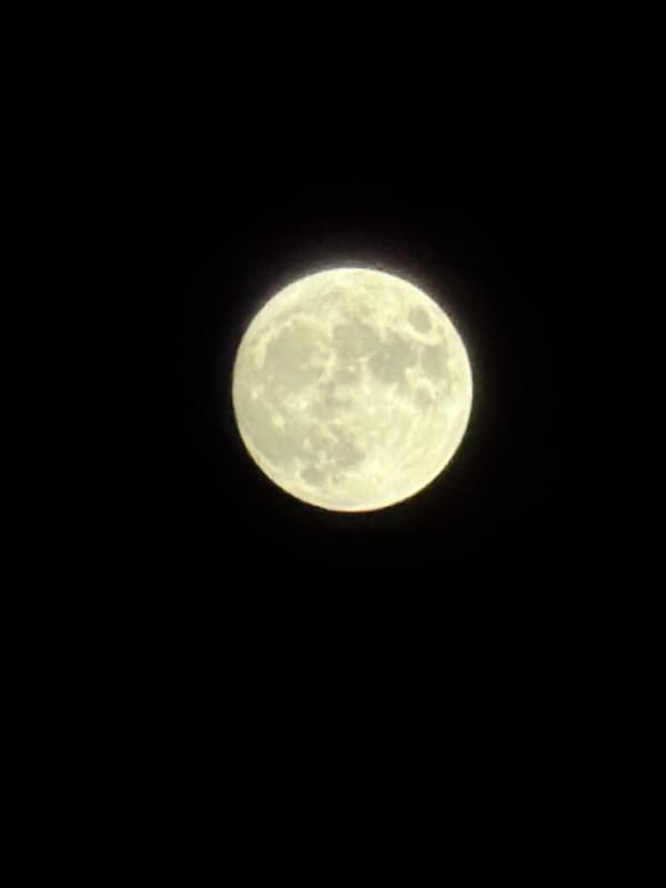 Full moon and blue lava lamp documented in Izhevsk