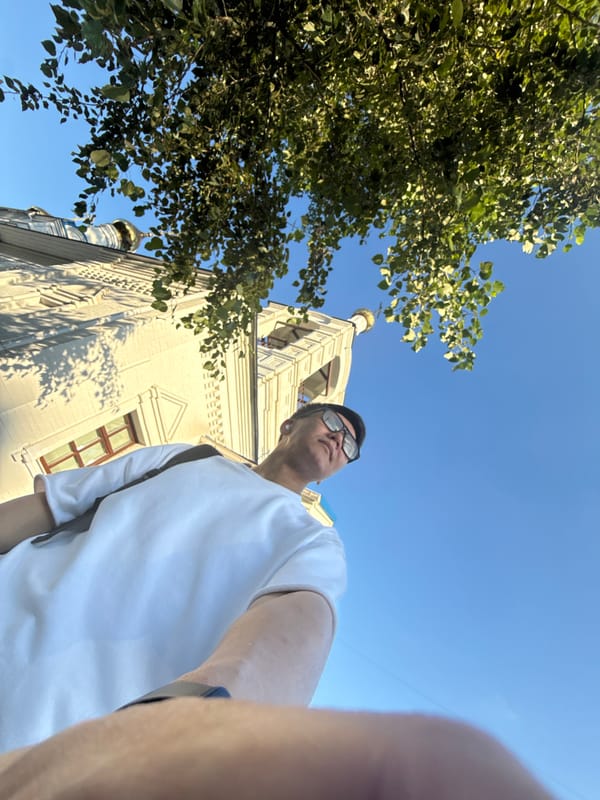 Sunny outdoor selfie in Dolgoprudny, Russia