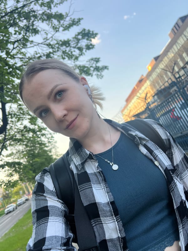 Young woman photographed in casual portrait in Khimki, Russia