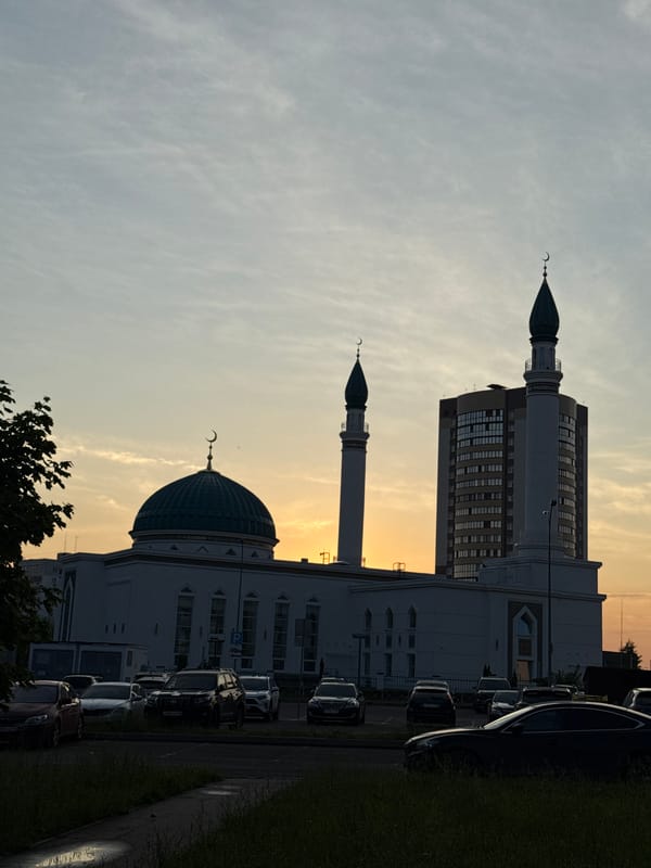 Playground time and sunset mosque views in Kazan