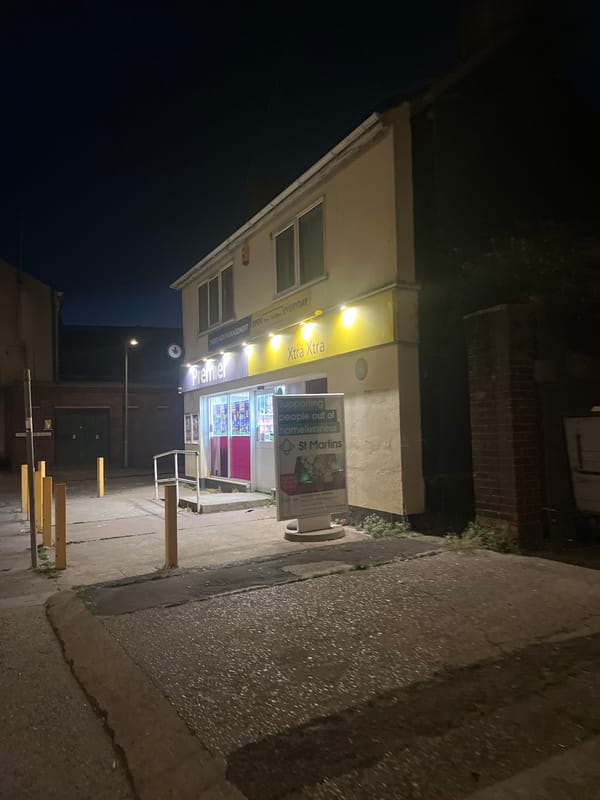 Nighttime street documentation captured across East Suffolk residential areas