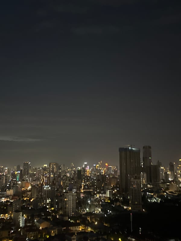 Khan Mean Chey at night, seen from above