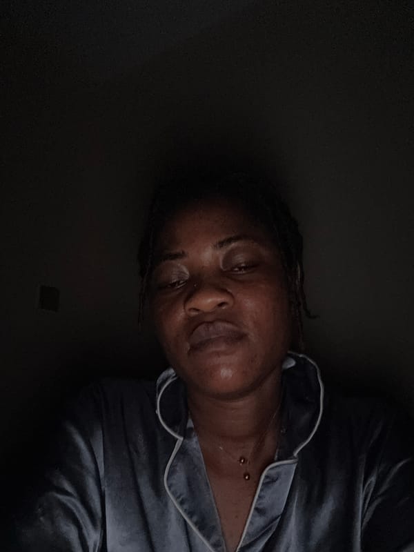 Late-night selfie series in a dim room, Ajara