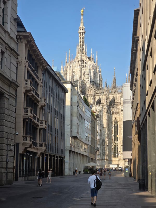 Morning walk through Milan's Duomo district and surrounding streets
