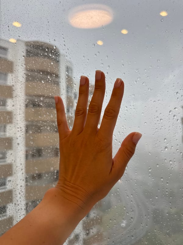 Rainy morning views from a Sochi apartment, June 2026
