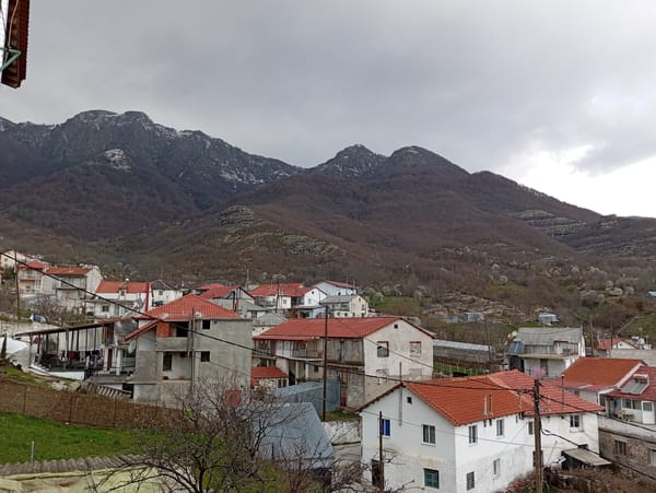 Mountain village Δημάρι documented in Greek highlands