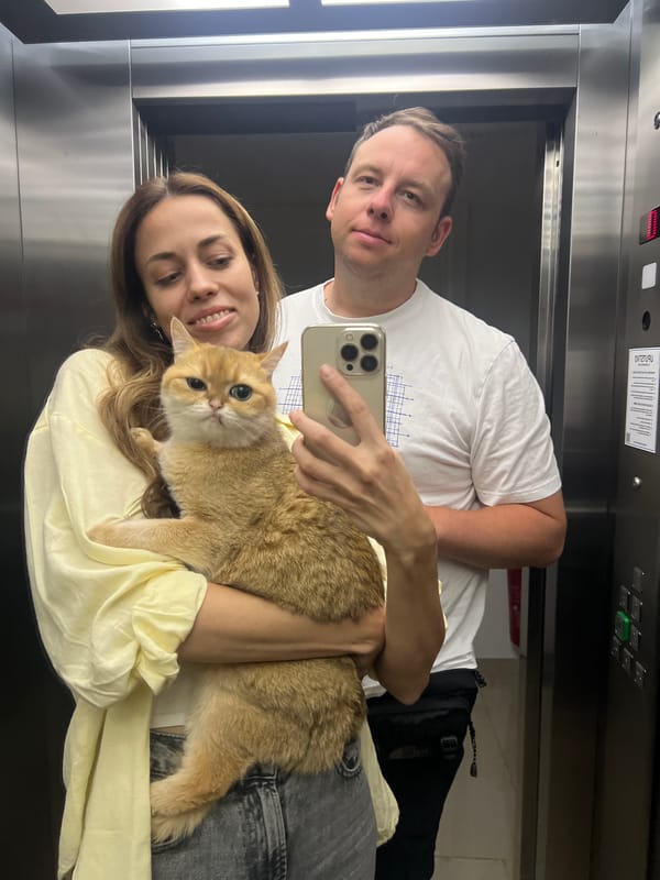 Couple Takes Elevator Selfie with Cat in Montenegro