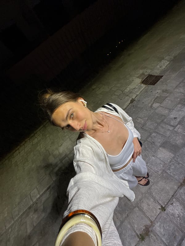 Night out on a stone walkway in Budva, Montenegro