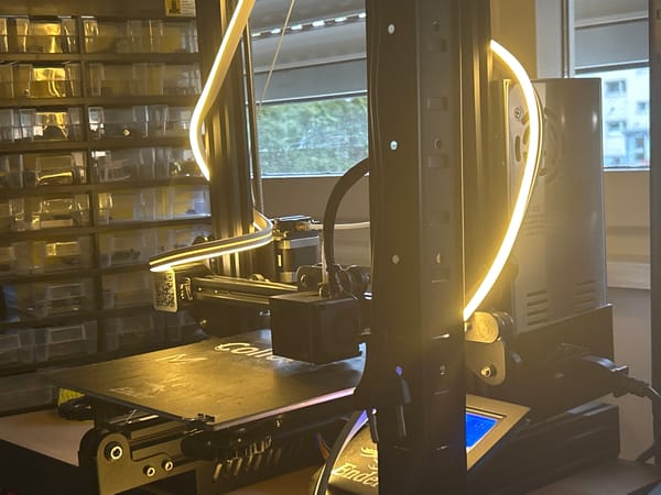 3D printer operation documented in Strasbourg workspace
