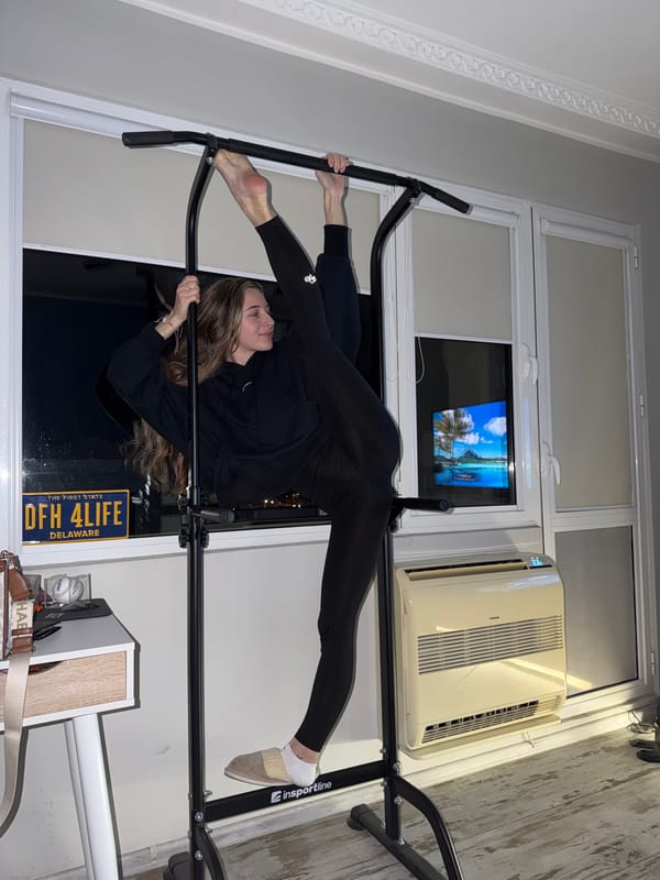 Indoor fitness session captured in Plovdiv apartment