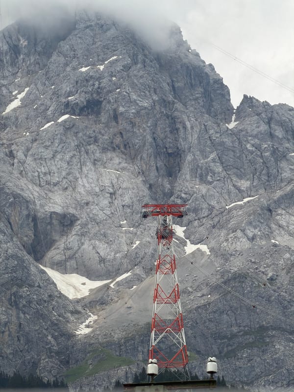 Afternoon at the Zugspitze, from summit building to valley road