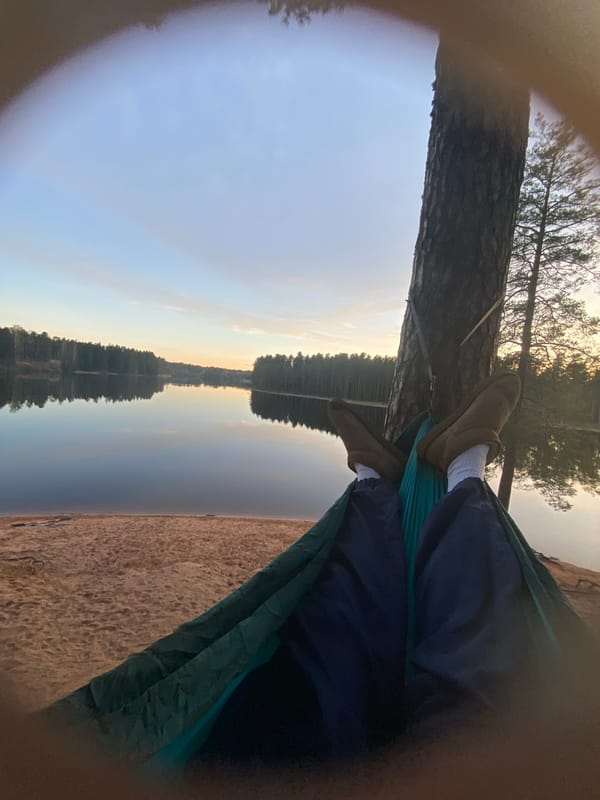 Evening lakeside gathering documented in Vyritsa, Russia
