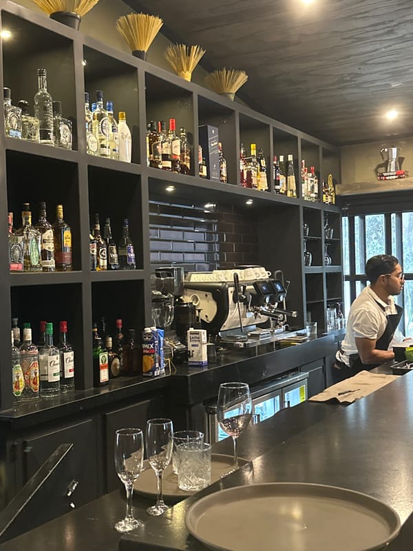 Evening dining experience documented at upscale Atlixco restaurant