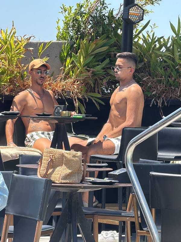 Poolside afternoon at a rooftop bar in Rishon LeZion