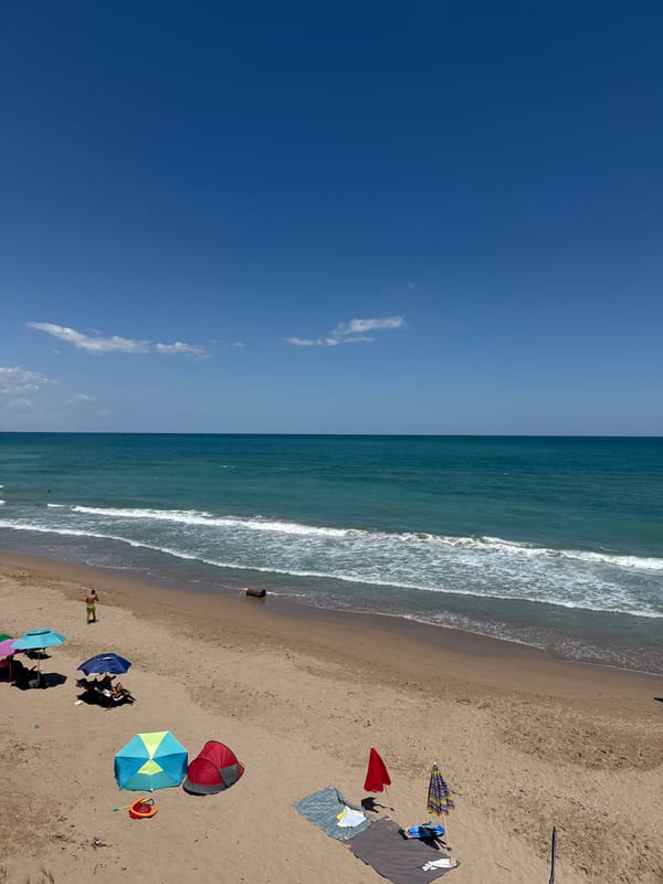 Sunny morning on Bulgaria's Black Sea coast at Shabla