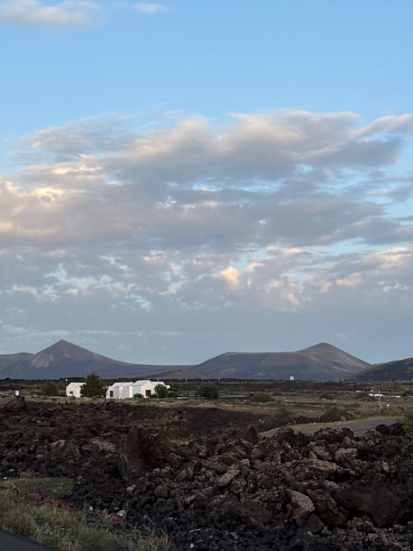 Cloudy landscape documented in Yaiza, Spain
