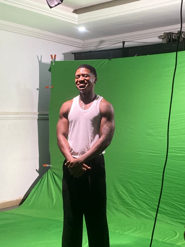 Man filmed at green screen studio in Narayi