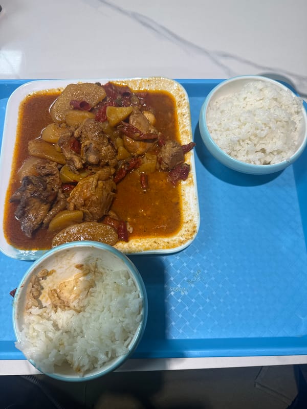 Chicken and potato meal documented in Yuzhong District