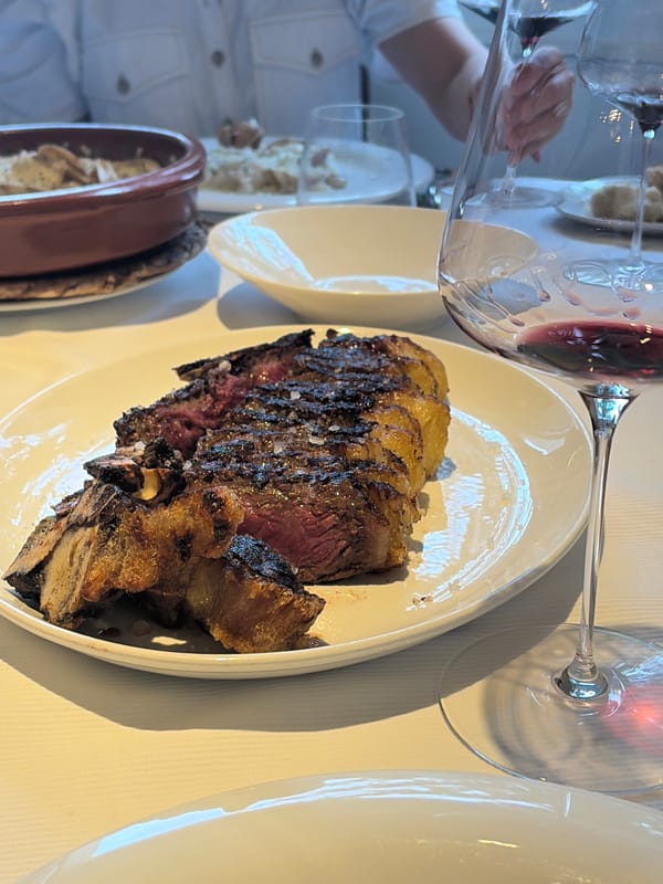 Lunch documented at Rekondo restaurant in San Sebastián